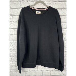 LANDS' END Serious Sweats Men's Black Crew Neck Sweatshirt XL